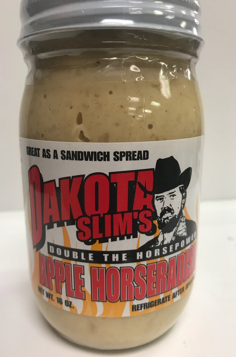 Dakota Slim's Apple Horseradish 16oz – Prairie Creek Pride Dakota Slim's Apple Horseradish 16oz – Prairie Creek Pride