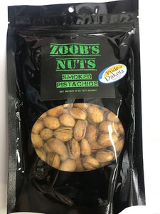 Zoob's Smoked Pistachio nuts (half pound)
